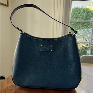 Kate Spade Turquoise Blue Saffiano Medium Hobo Bag